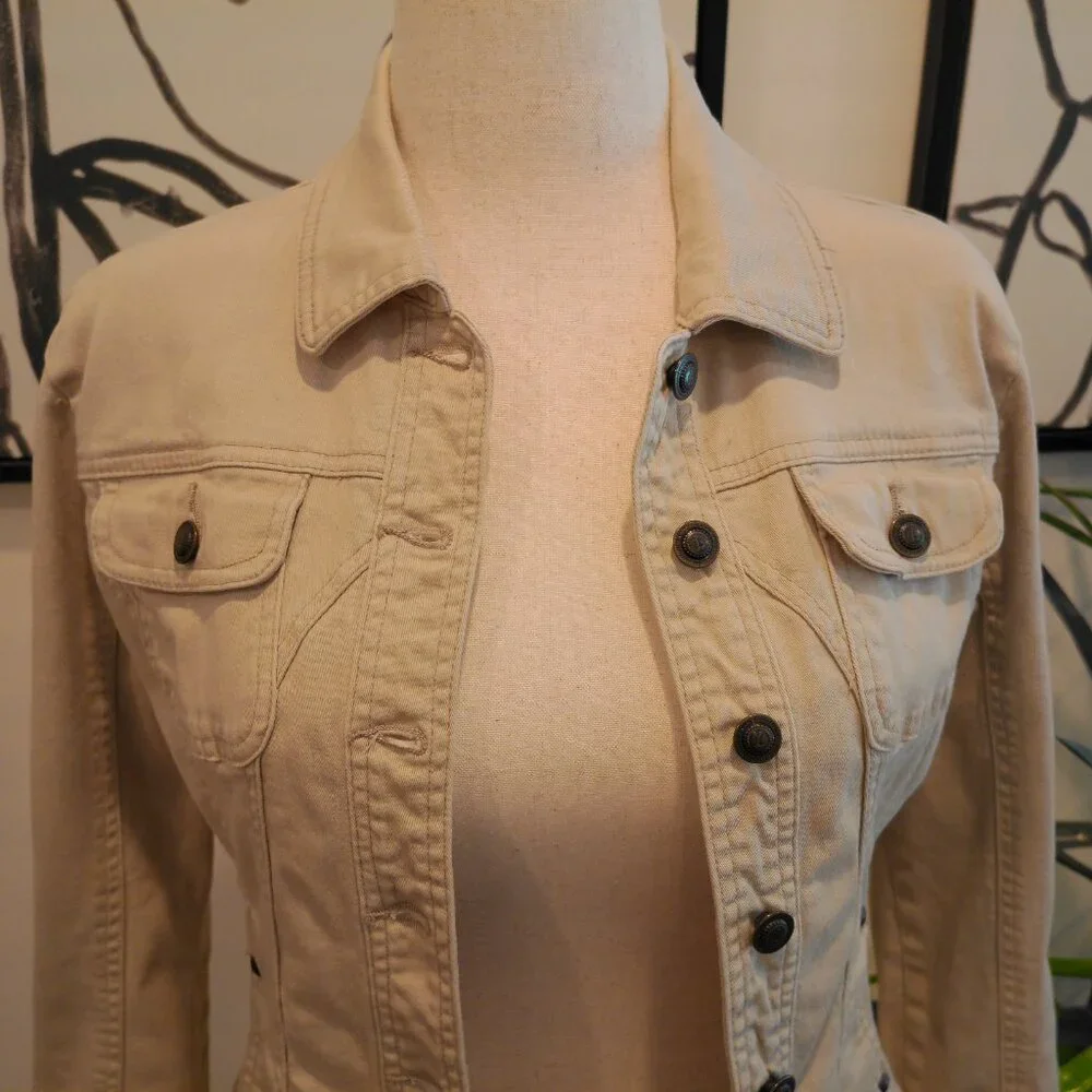 Live A Little Khaki Jacket Sz S - Picture 4 of 7